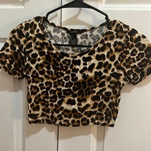 Forever 21 cheetah crop top